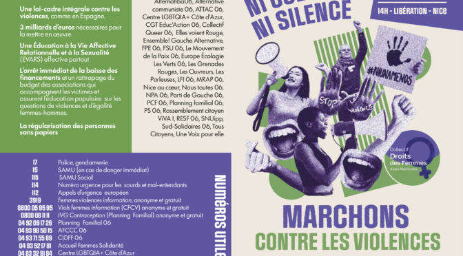 22 Novembre : Journée Internationale pour l’Elimination des Violences à l’Egard des Femmes